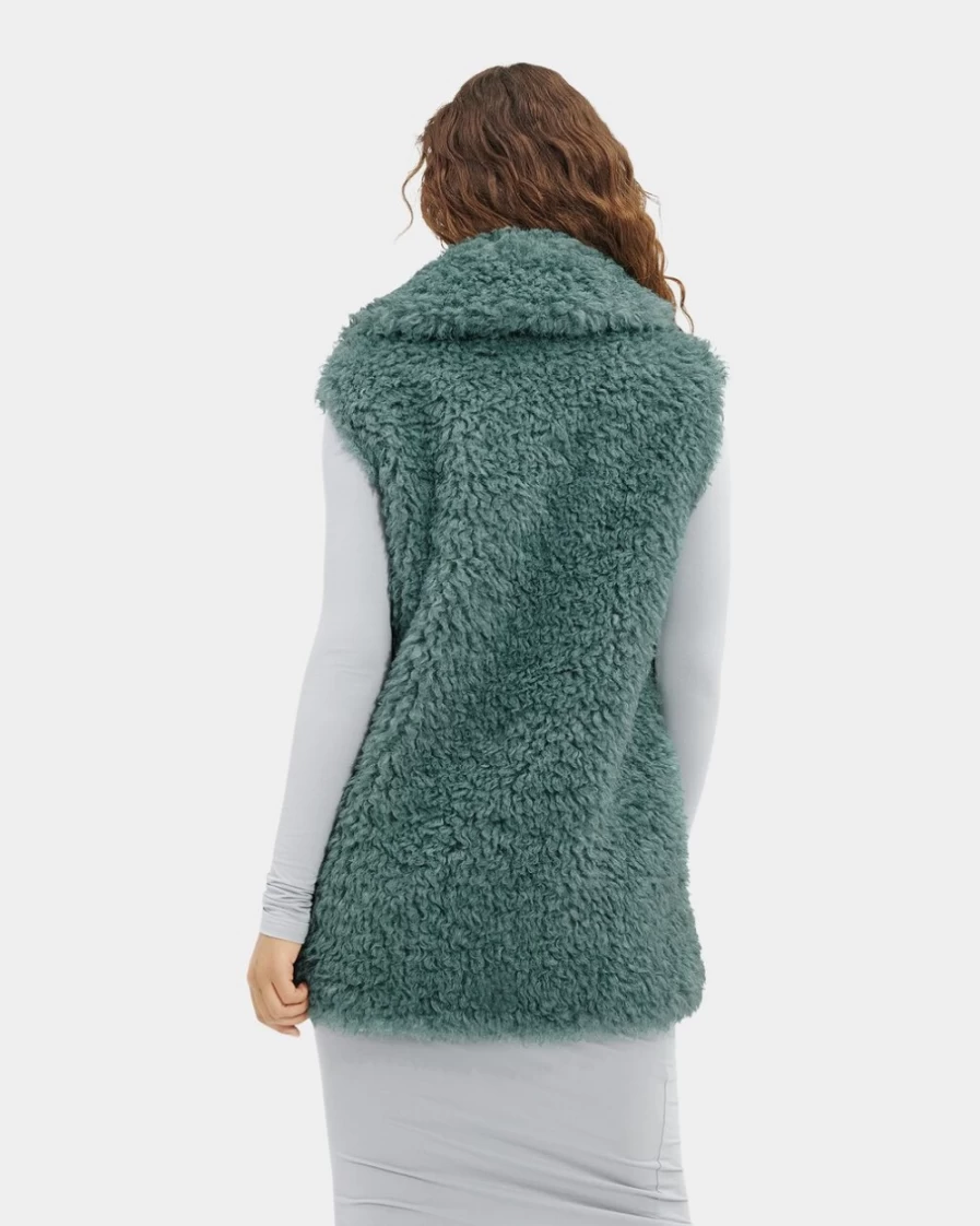 UGG Women's Aloe Vera Faux Fur Vest - Tammie Cozy Winter Outerwear