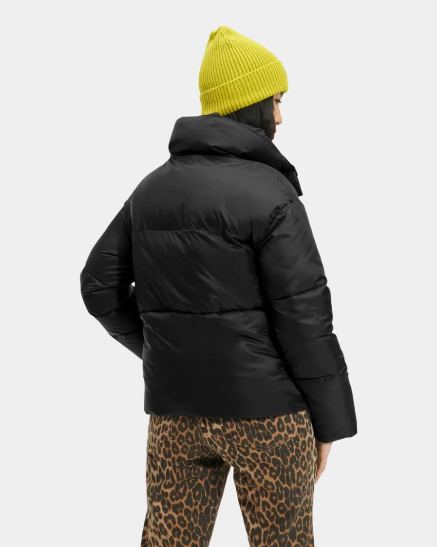 UGG Women's Vickie Black Puffer Jacket - Warm Winter Coat