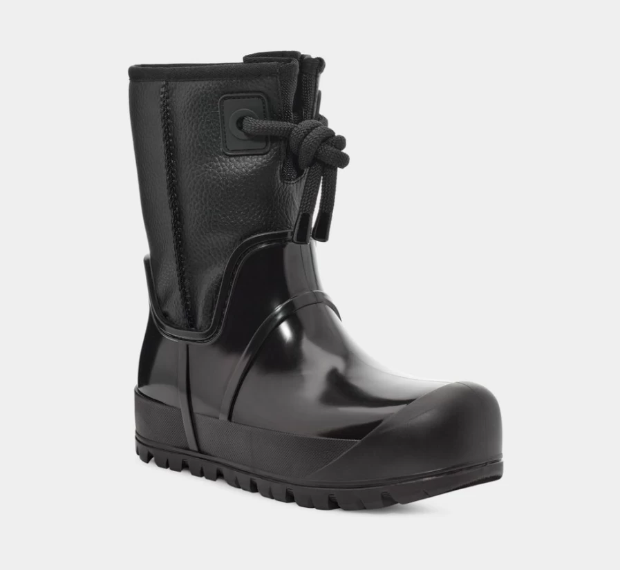 UGG Women's Black Raincloud Lace Boots - Stylish & Comfortable Footwear