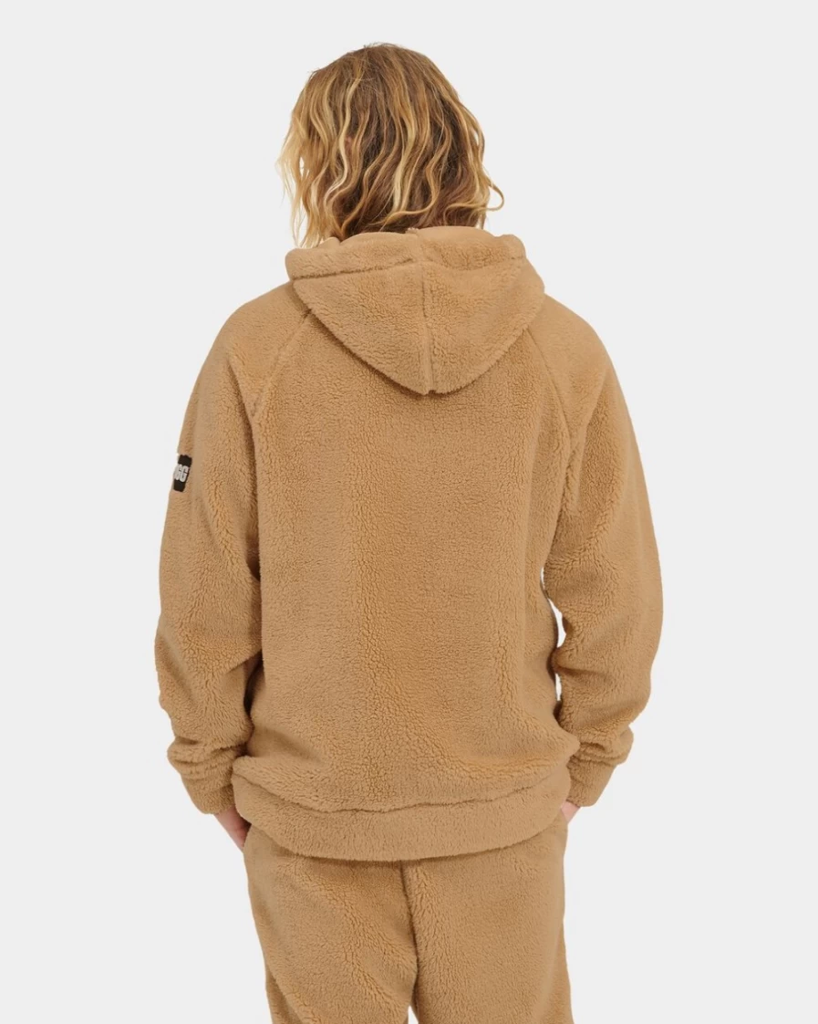 UGG Men's Miso Sherpa Hoodie - Dannen Fleece-Lined Pullover for Winter Warmth