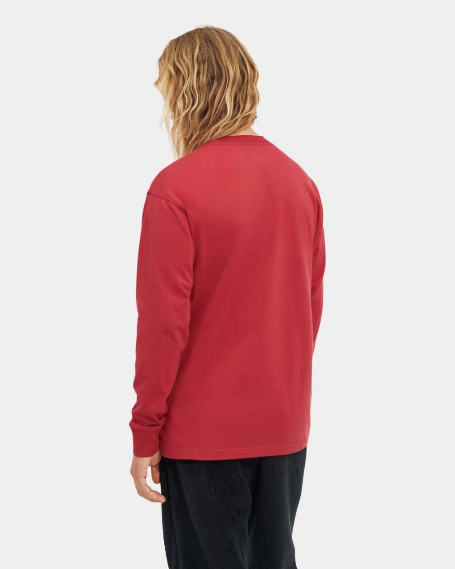 UGG Men's Antonie Long Sleeve Tee in Samba Red Wavelength