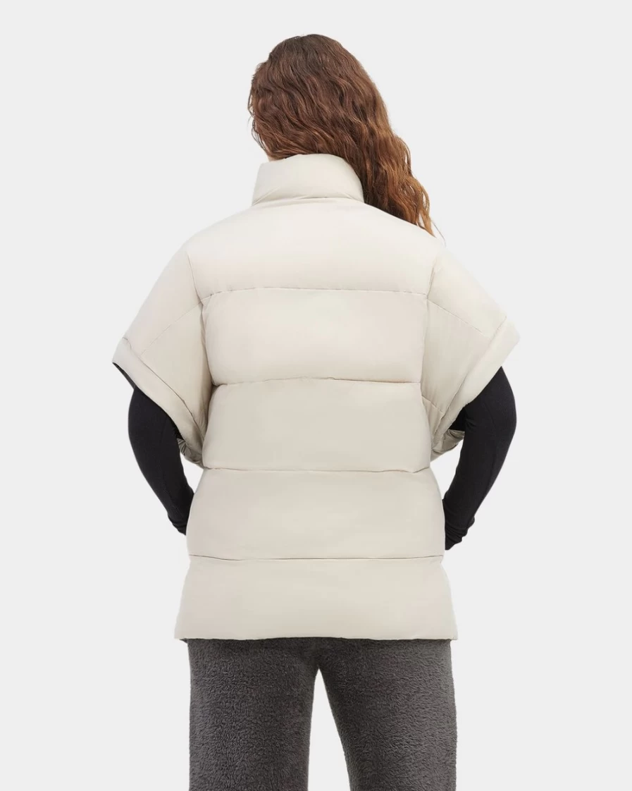 UGG Women's Reversible Puffer Vest in Black & Chateau - Sydnee Style