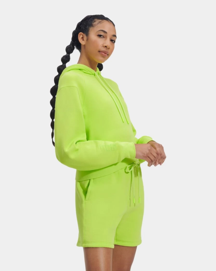 UGG Women's Vibrant Green Mallory Cropped Hoodie