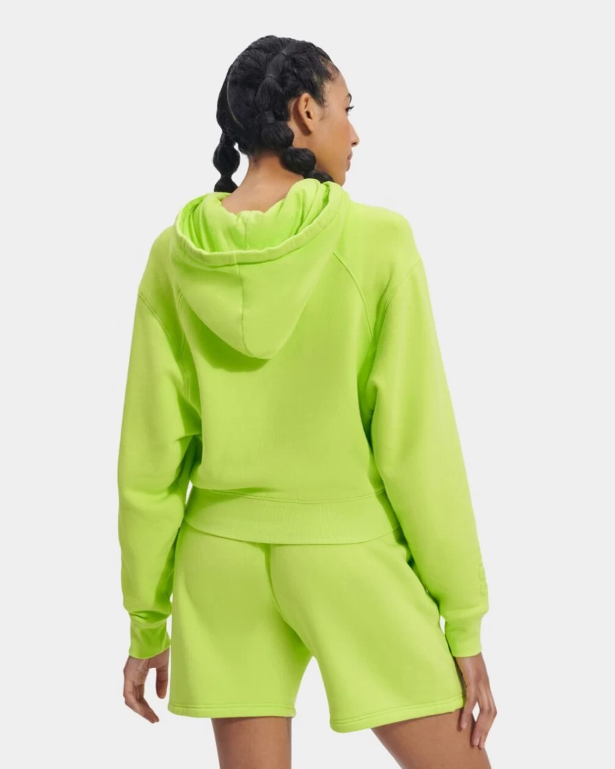 UGG Women's Vibrant Green Mallory Cropped Hoodie