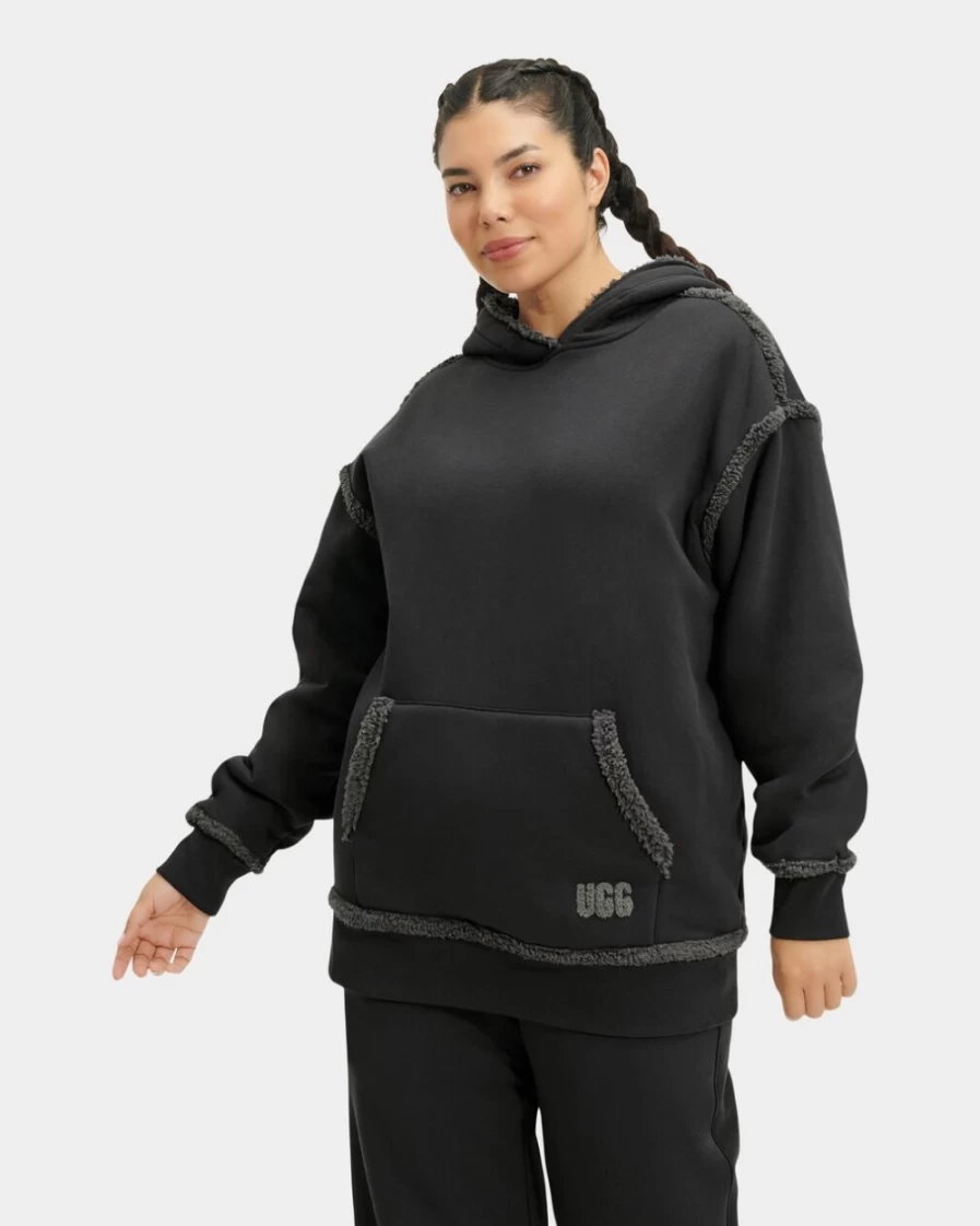UGG Women's Joanne Bonded Fleece Hoodie in Ink Color | Cozy Winter Pullover