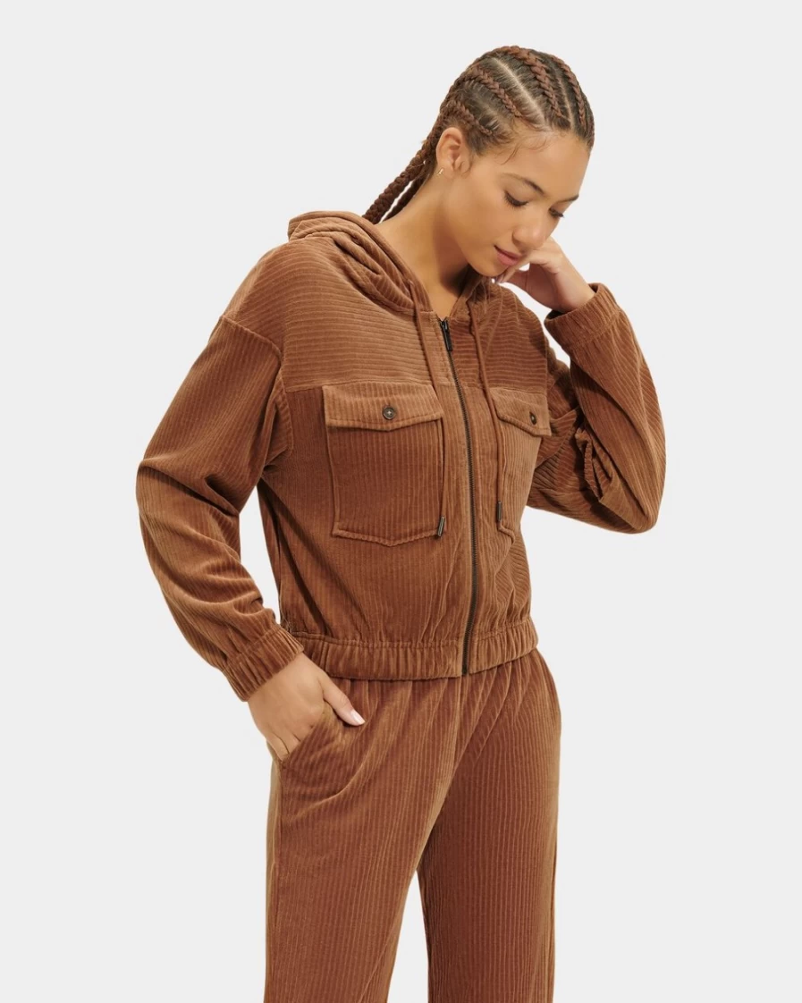 UGG Women's Julissa Bomber Jacket in Cedar Bark - Lightweight Stylish Outerwear