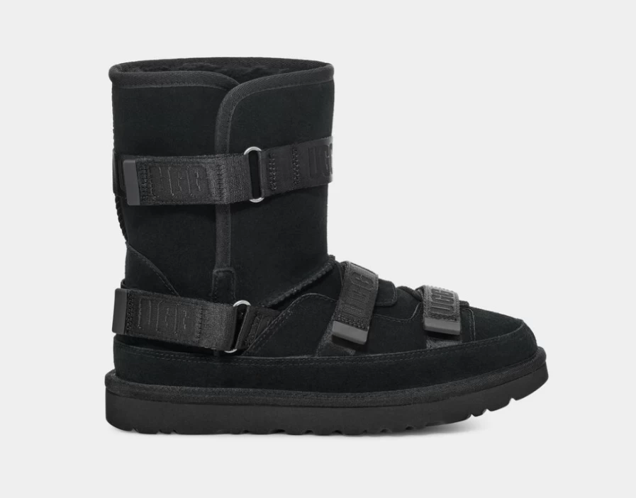 UGG Women's Classic Short Hybrid Boots in Black | Winter Ankle Booties