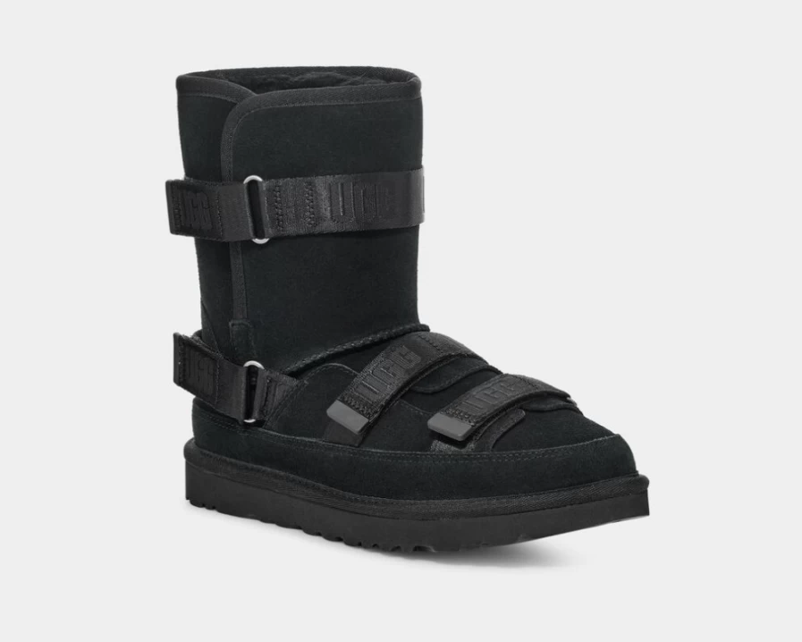 UGG Women's Classic Short Hybrid Boots in Black | Winter Ankle Booties