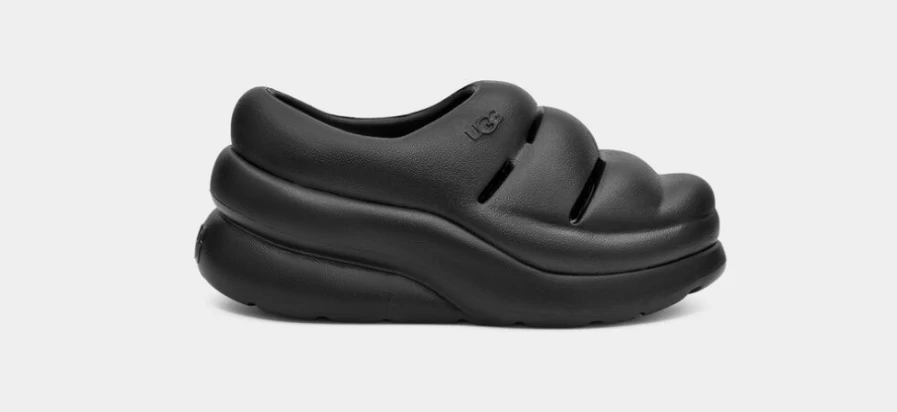 UGG Kids Black Sport Yeah Clog Shoes for Children