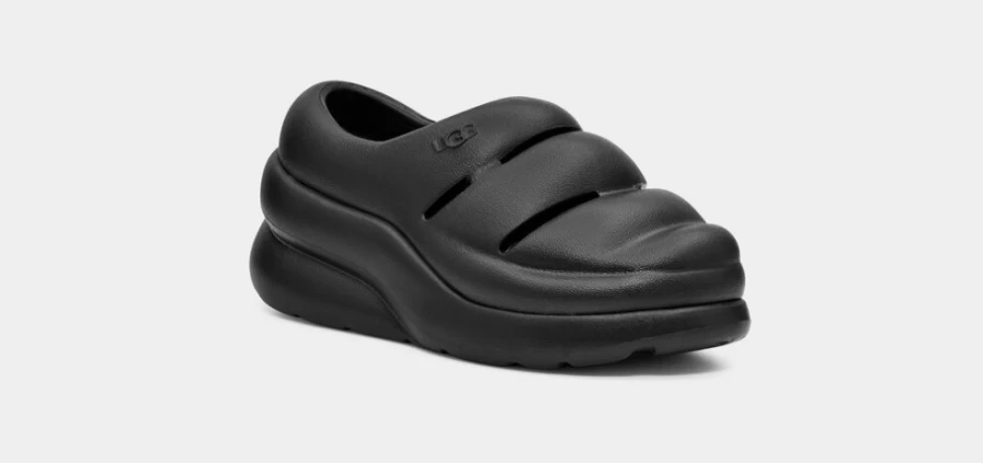 UGG Kids Black Sport Yeah Clog Shoes for Children