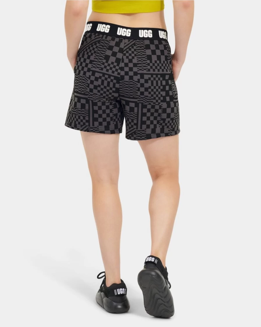 UGG Women's Chrissy Short Boots in Coal/Black Check Pattern