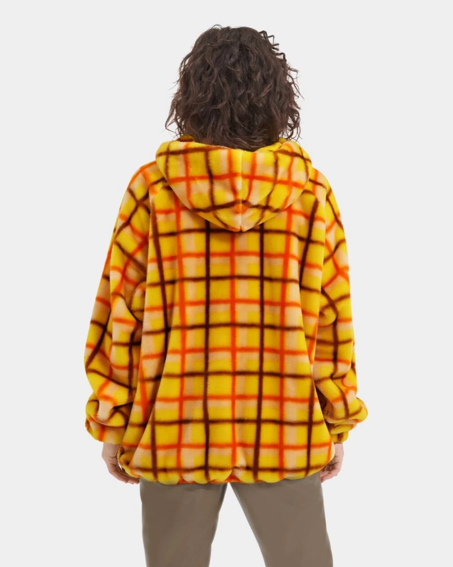 UGG Women's Olympia Jacket in Canary Plaid Punk Style