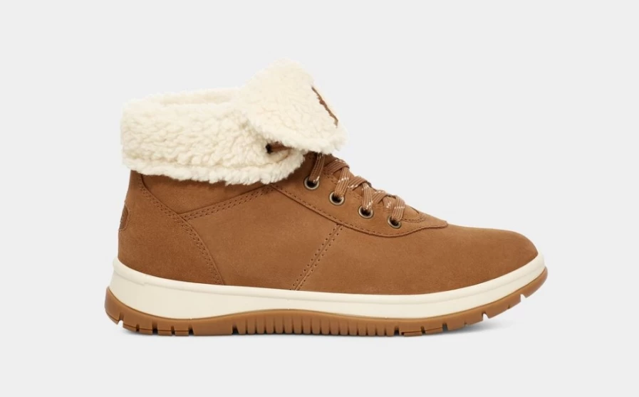UGG Women's Lakesider Mid Lace Up Boots in Chestnut