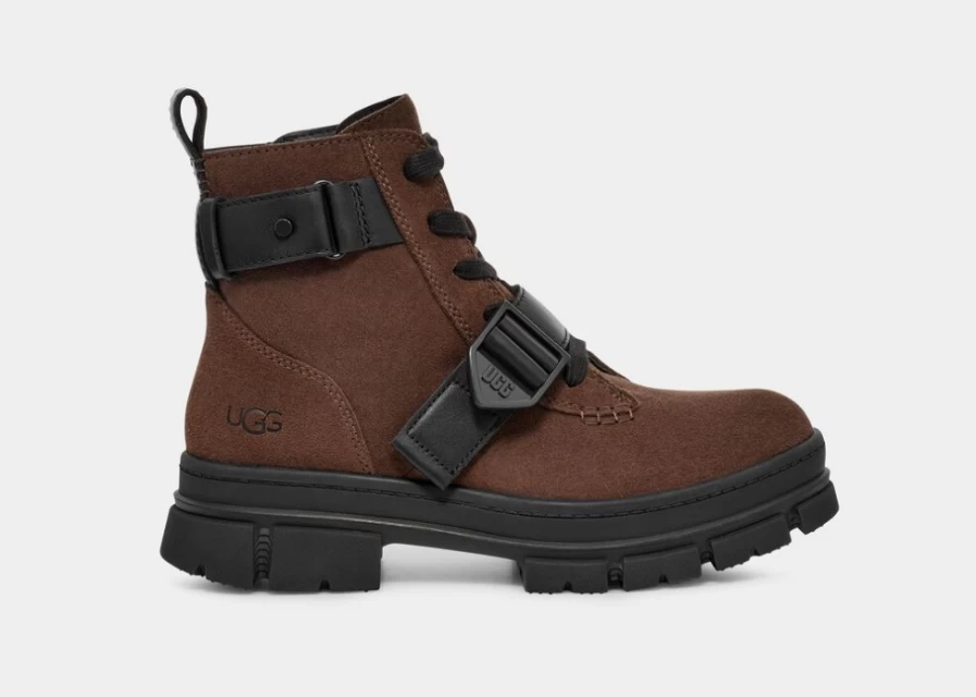UGG Women's Ashton Lace Up Boots in Burnt Cedar Suede