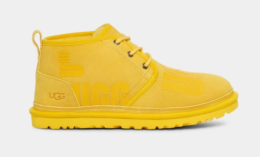 UGG Neumel Scatter Graphic Sneakers for Men in Canary Yellow