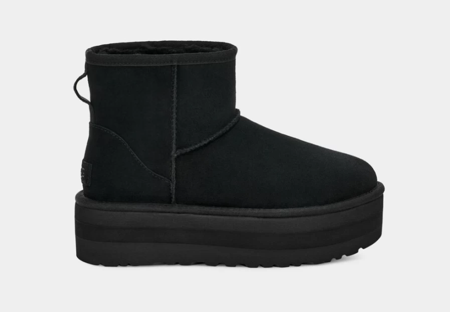 UGG Classic Mini Platform Boots in Black - All-Gender Comfort & Style