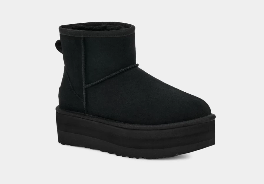 UGG Classic Mini Platform Boots in Black - All-Gender Comfort & Style