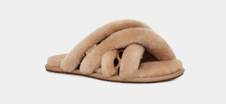 UGG Women's Scuffita Spotty Slippers in Natural Color - Cozy House Shoes