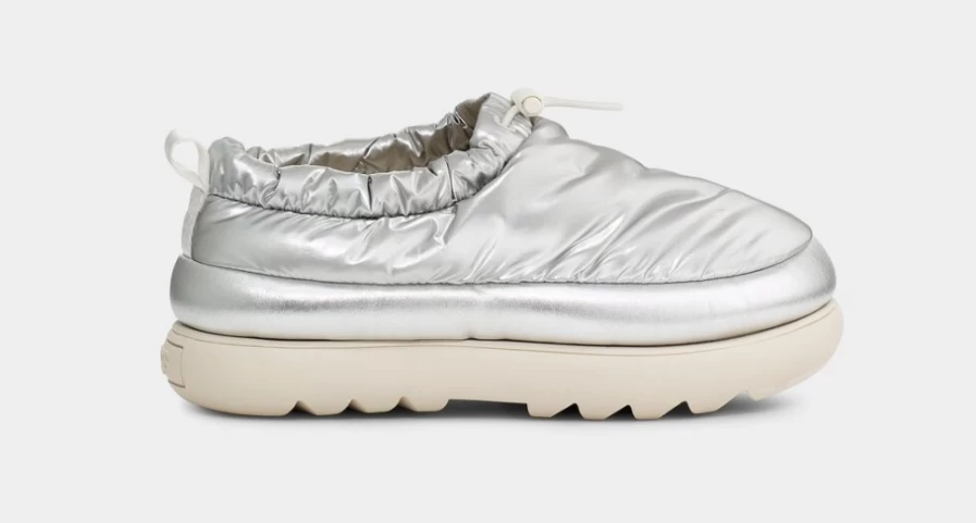 UGG Women's Maxi Clog in Metallic Silver | Comfortable Slip-On Shoes