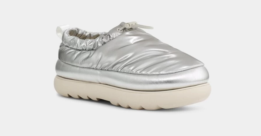 UGG Women's Maxi Clog in Metallic Silver | Comfortable Slip-On Shoes