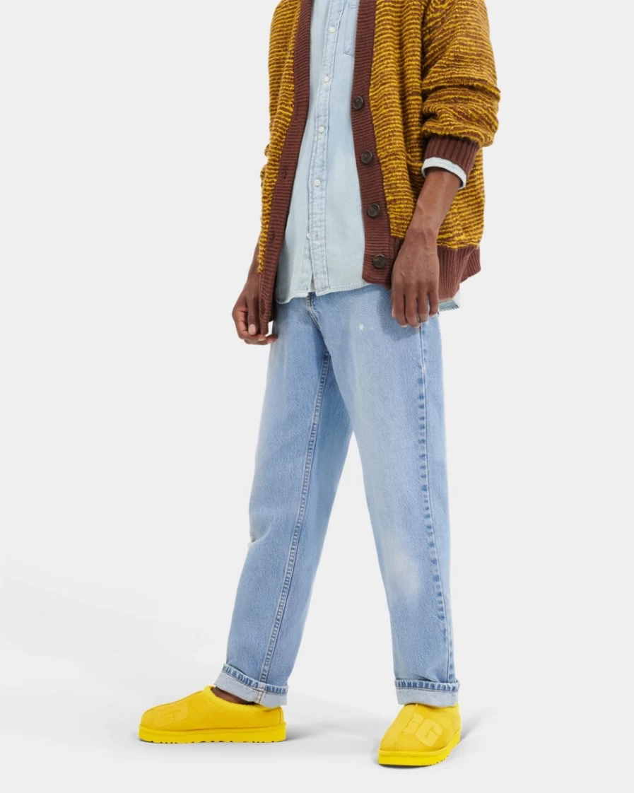 UGG Men's Tasman Scatter Graphic Slippers in Canary Yellow