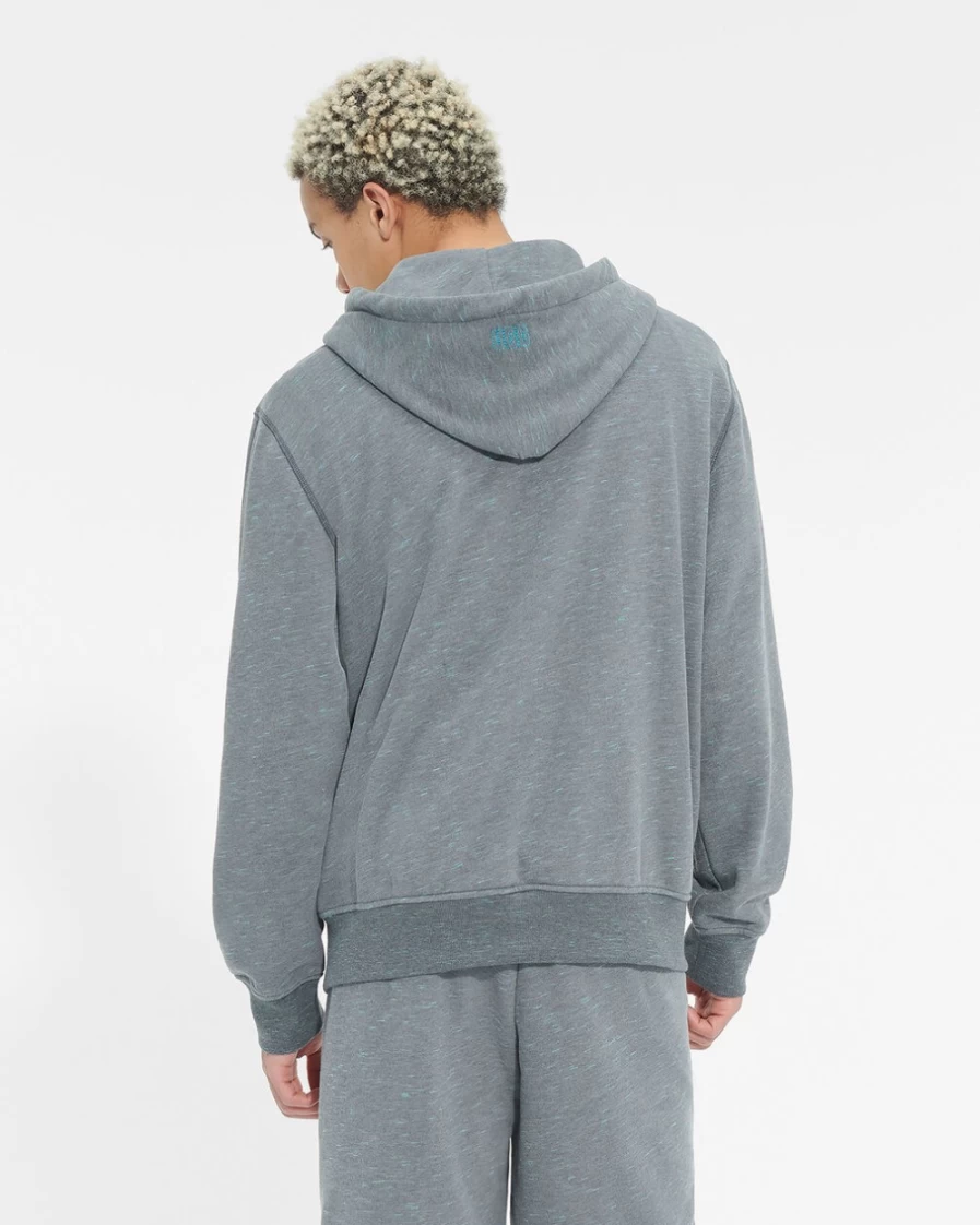 UGG Men's Charles Hoodie in Grey Neon Melange - Soft Blend Pullover for Comfort & Style