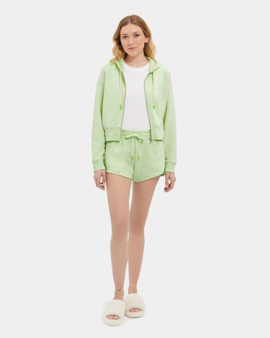 UGG Women's Camari Hoodie in Green Neon Melange - Soft Pullover Sweatshirt