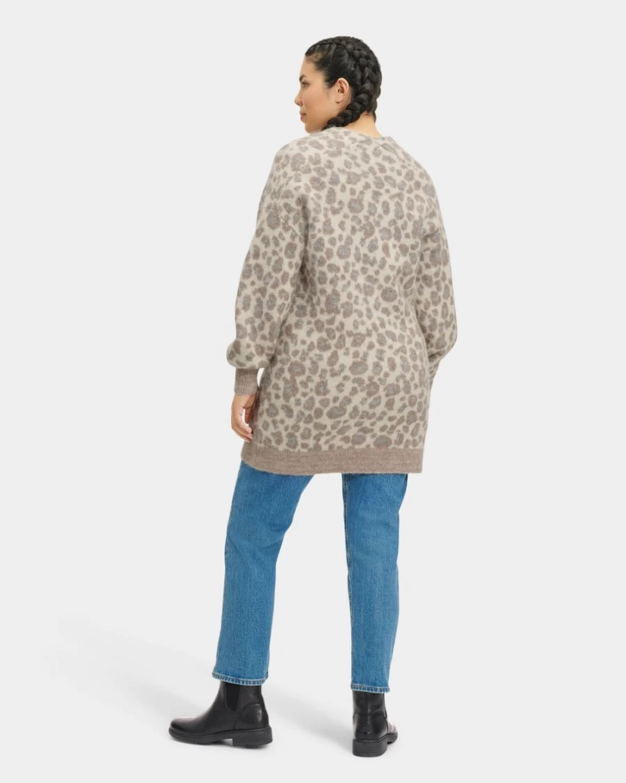 UGG Women's Cream Panther Oversized Cardigan – Tomara Cozy Knit Sweater