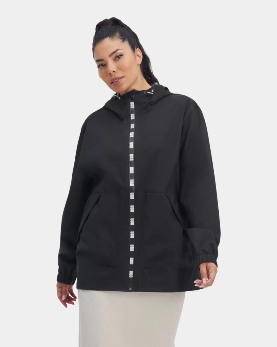 UGG Women's Lianne Waterproof Rain Jacket in Tar - Stylish & Comfortable Outerwear