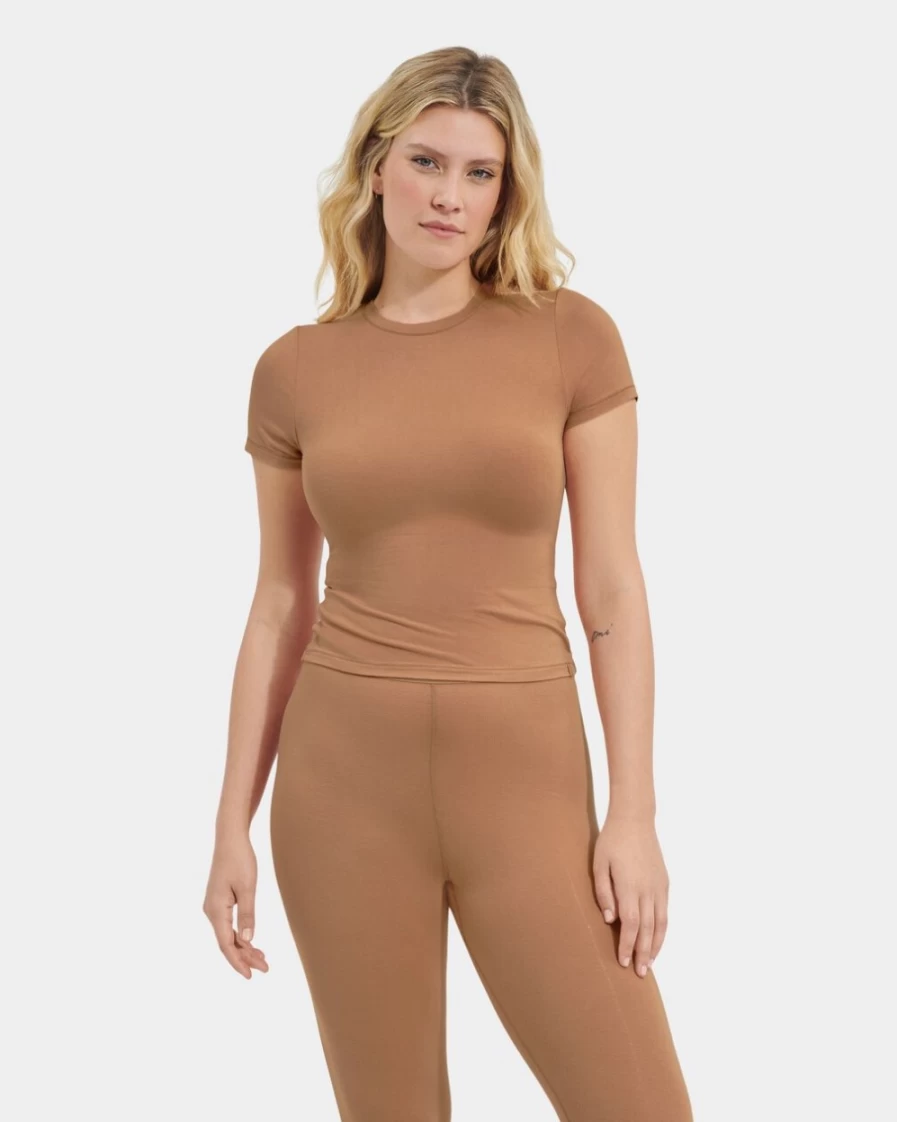 UGG Women's Sandalwood Miriam Baby Tee - Soft Vintage Fit Short Sleeve Top