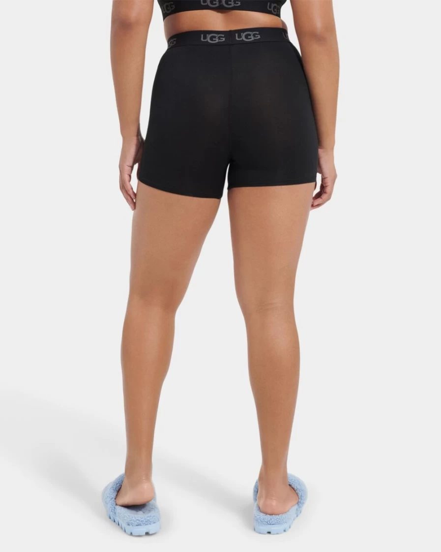 UGG Women's Black Alexiah Boy Short Comfortable Cotton Underwear
