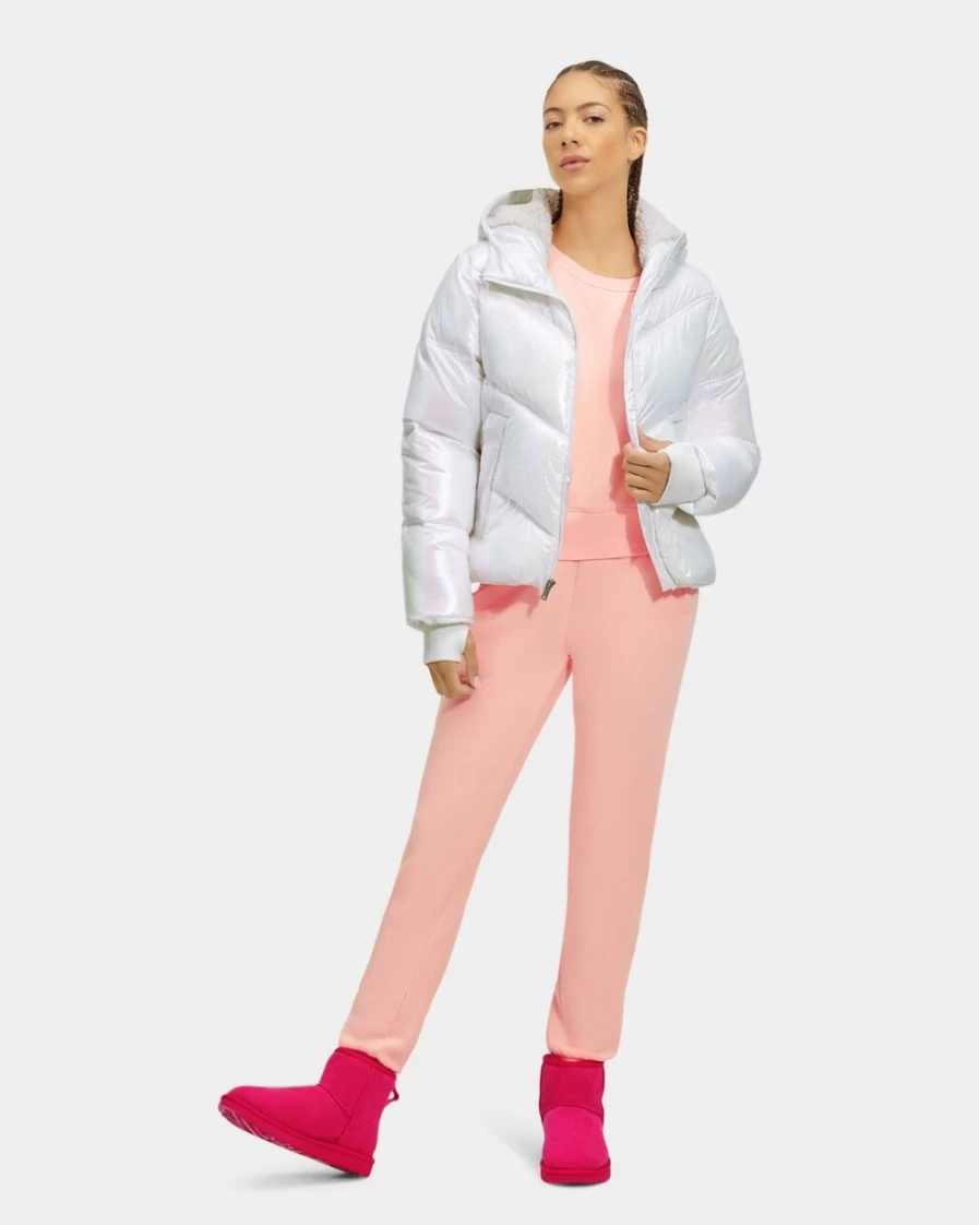 UGG Women's Ronney Cropped Puffer Jacket in Metallic Finish