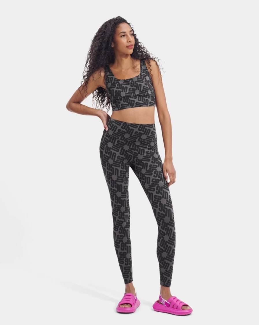 UGG Women's Black Graphic Monogram Saylor Leggings
