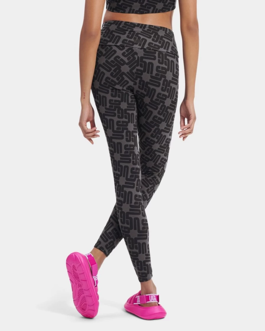 UGG Women's Black Graphic Monogram Saylor Leggings