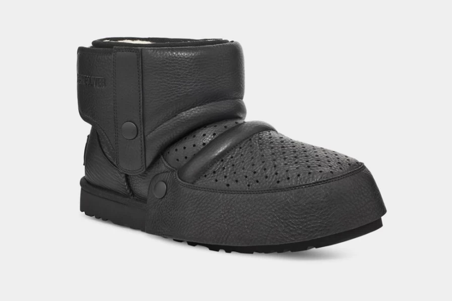 UGG x Shayne Oliver Armourite Sabatons - Unisex Black Leather Boots