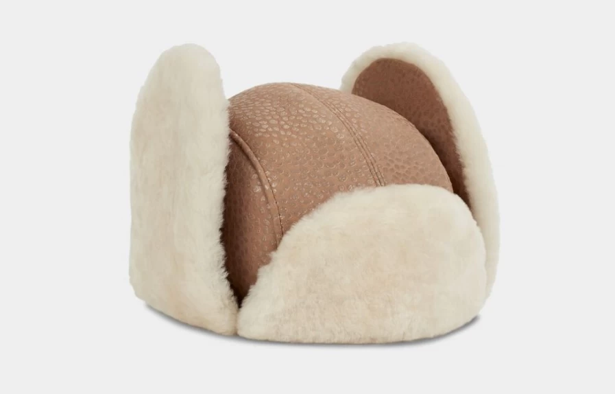 UGG Sparkle Dot Chestnut Sheepskin Trapper Hat for Toddlers & Big Kids