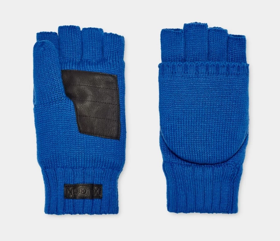 UGG Men's Dive Knit Flip Mittens - Warm Winter Gloves for Cold Weather