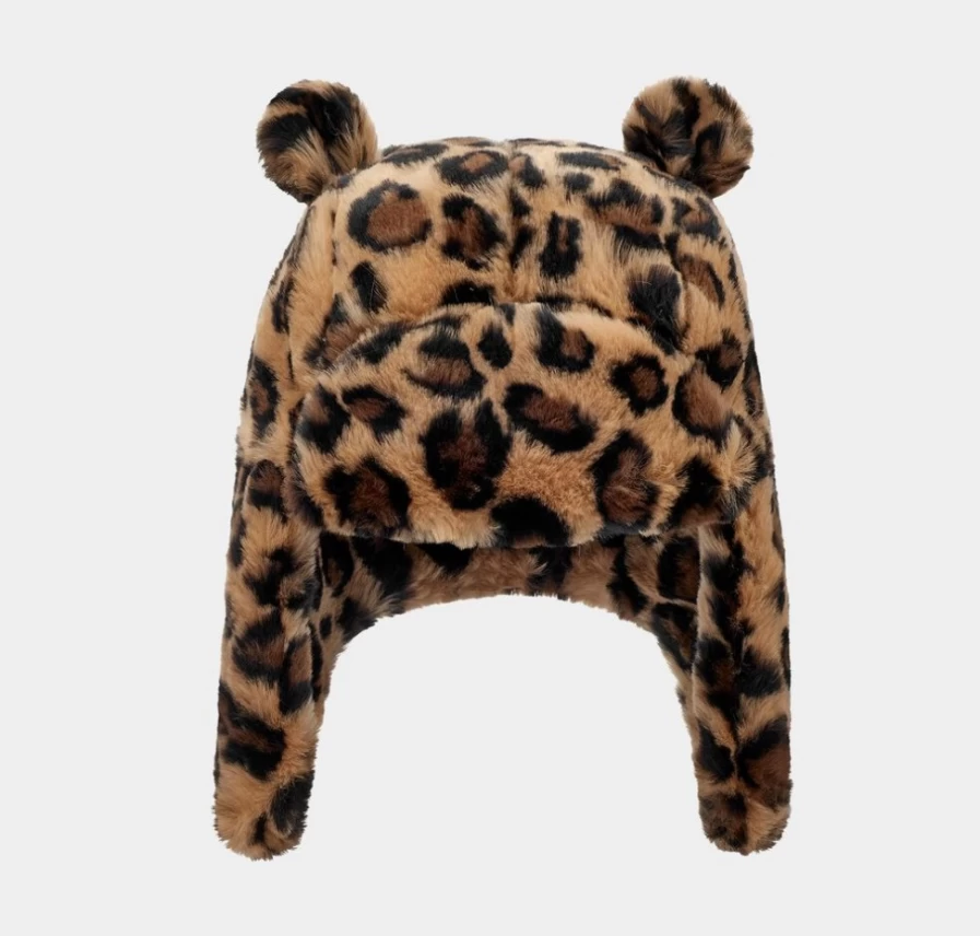UGG Natural Spotty Faux Fur Trapper Hat With Ears for Toddlers & Big Kids