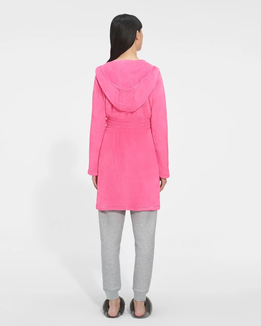 UGG Women's Taffy Pink Miranda Fleece Robe - Cozy Plush Bathrobe